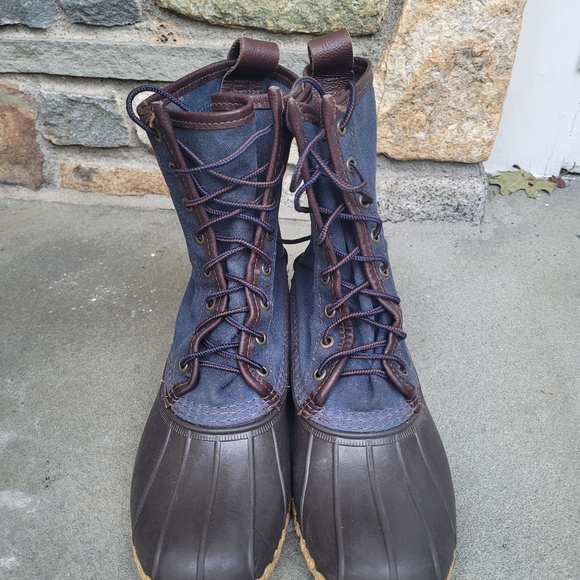 L.L.Bean Waxed Canvas L.L.Bean Signature Duck Boots Hunting Biits - Picture 9 of 16